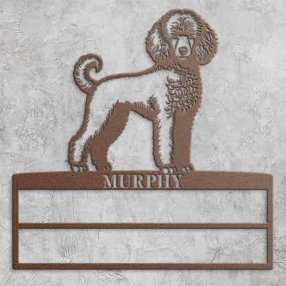 Personalized Poodle Dog Rosette Metal Sign. Custom Champion Ribbon Display