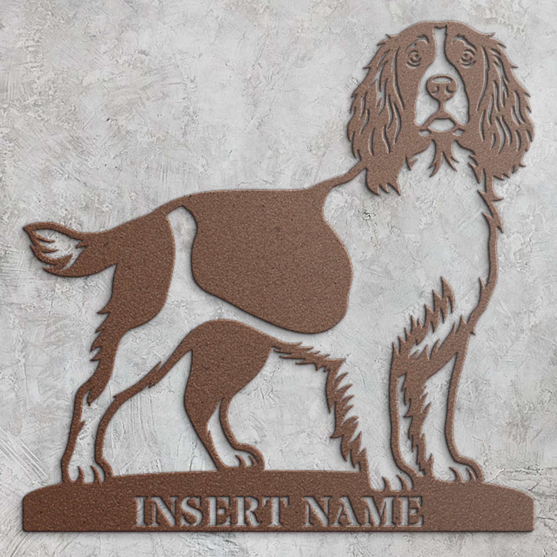 Personalized English Springer Spaniel Metal Sign. Custom Dog Owner Wall Decor Gift