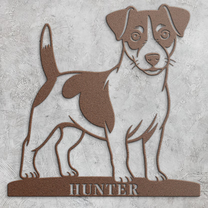 Personalized Jack Russell Terrier Name Metal Sign. Custom Dog Owner Wall Decor Gift