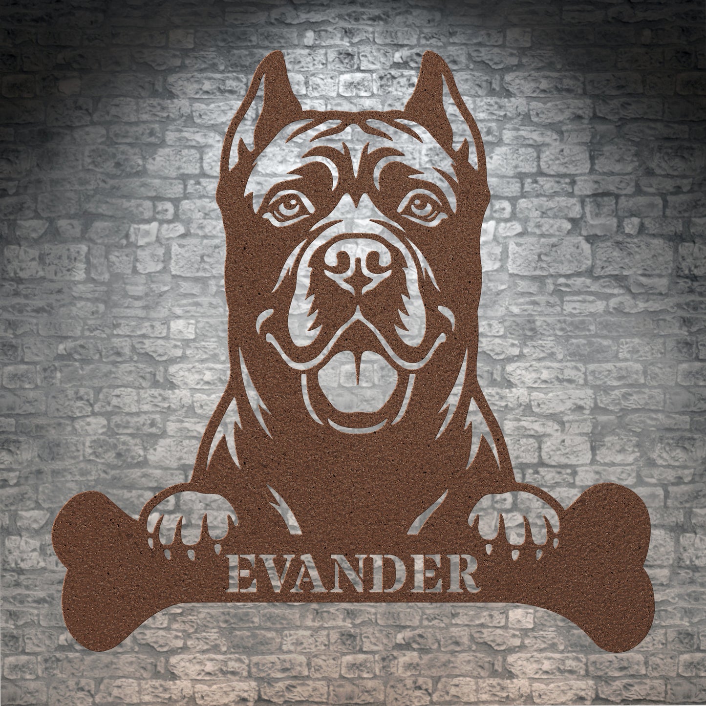 Personalized Cane Corso Dog Bone Name Metal Sign. Funny Custom Dog Wall Decor Gift
