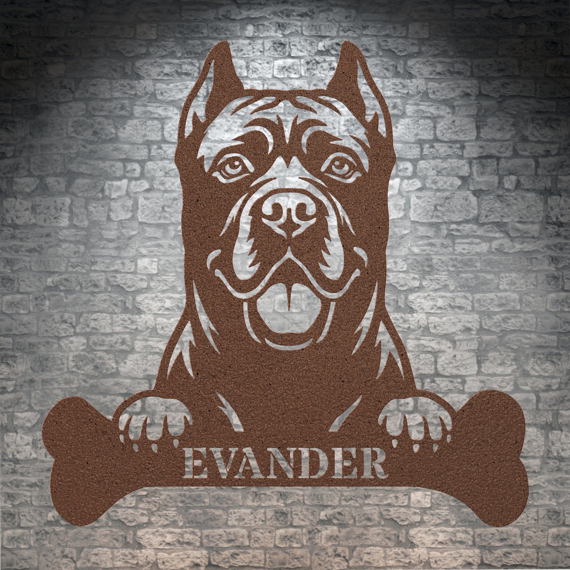 Personalized Cane Corso Dog Bone Name Metal Sign. Funny Custom Dog Wall Decor Gift