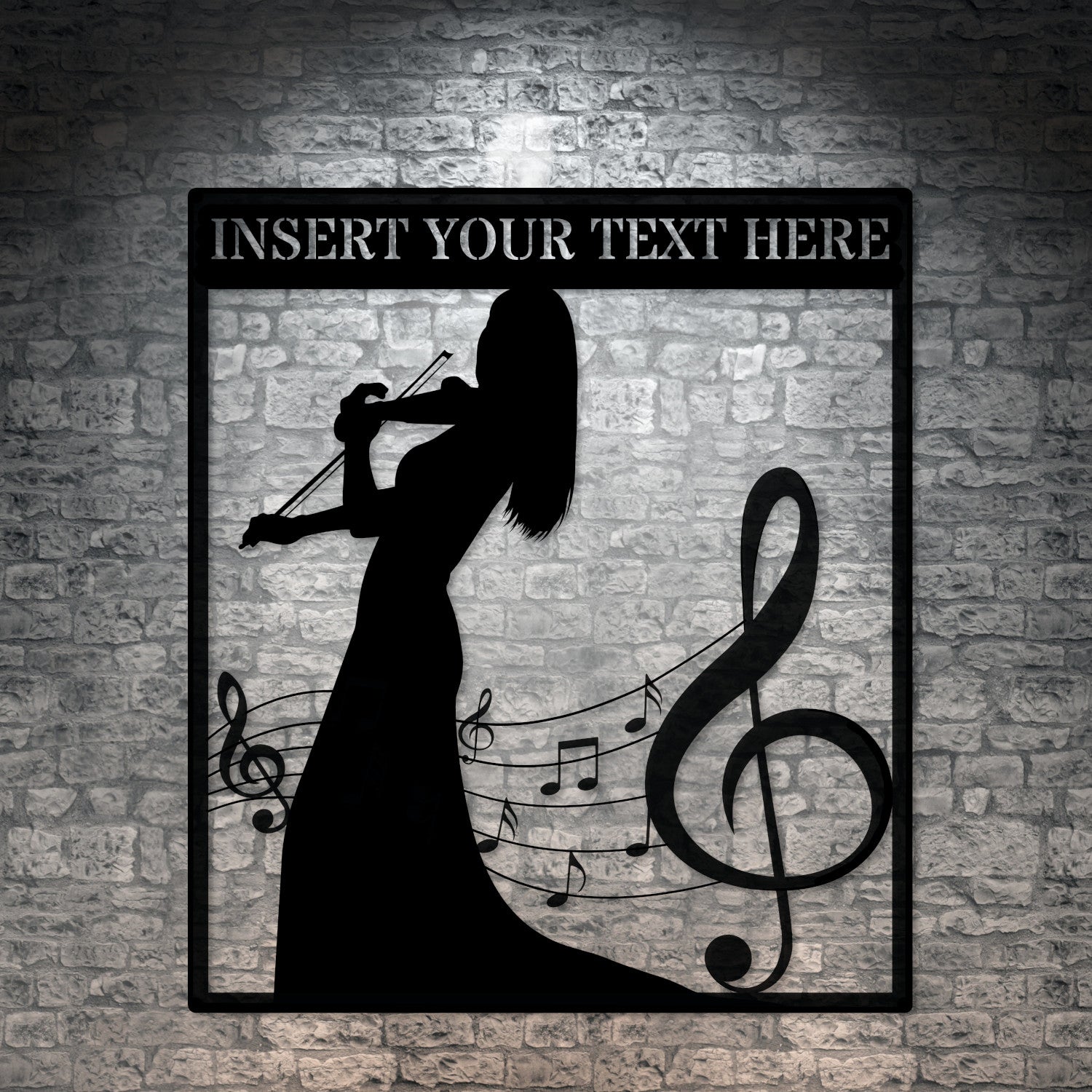 Personalized Female Violin Player Metal Sign. Custom Violinist Name Wall Decor. Music Room Decoration. Musician Wall Hanging. Violin Lover