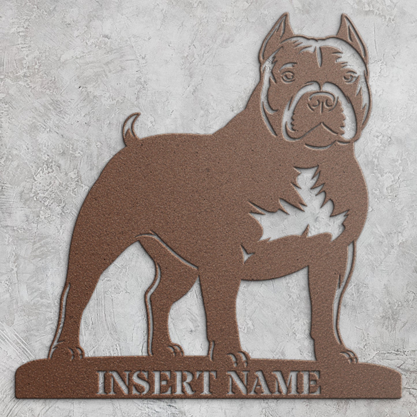 Personalized American Bully Name Metal Sign. Custom Dog Owner Wall Decor Gift