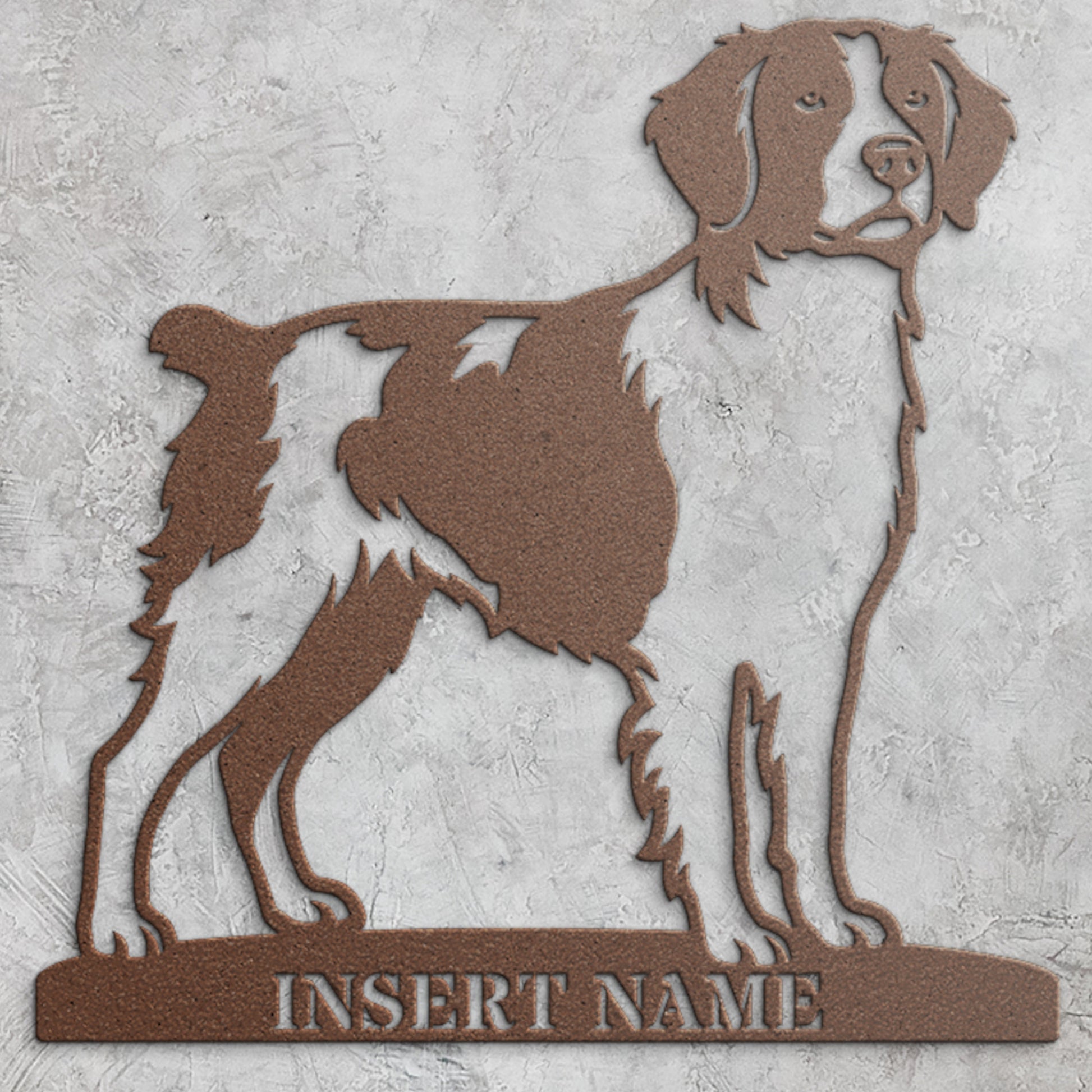Personalized Brittany Dog Metal Sign. Custom Dog Owner Wall Decor Gift