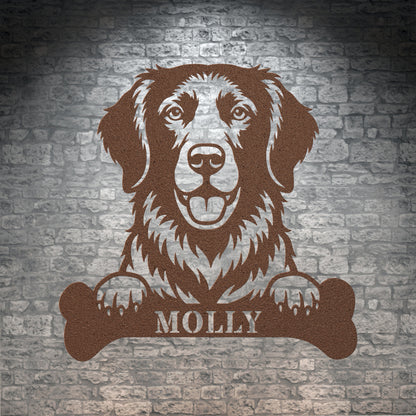 Personalized German Shorthaired Pointer With Bone Metal Sign