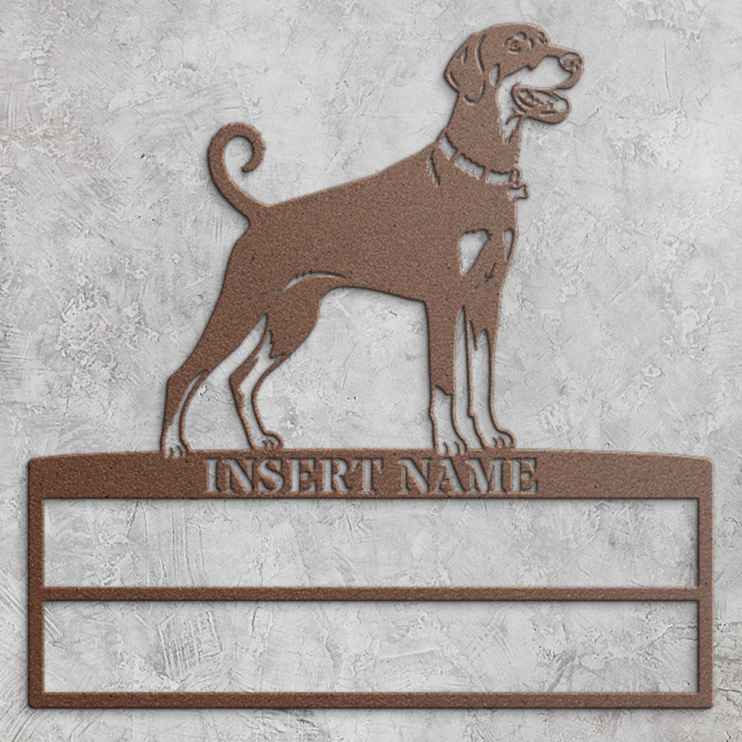 Personalized Dobermann Rosette Name Metal Sign Champion Display