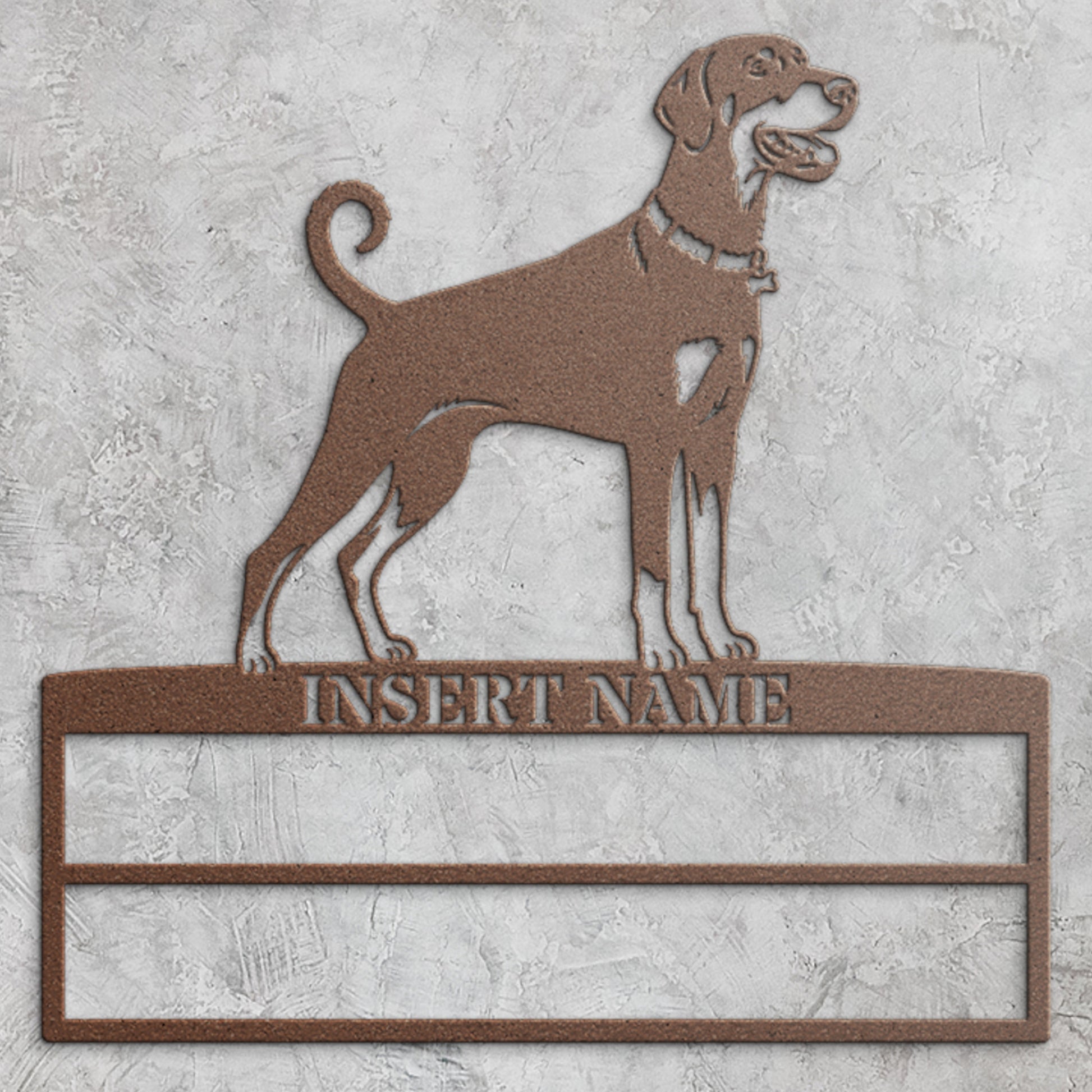 Personalized Dobermann Rosette Name Metal Sign Champion Display