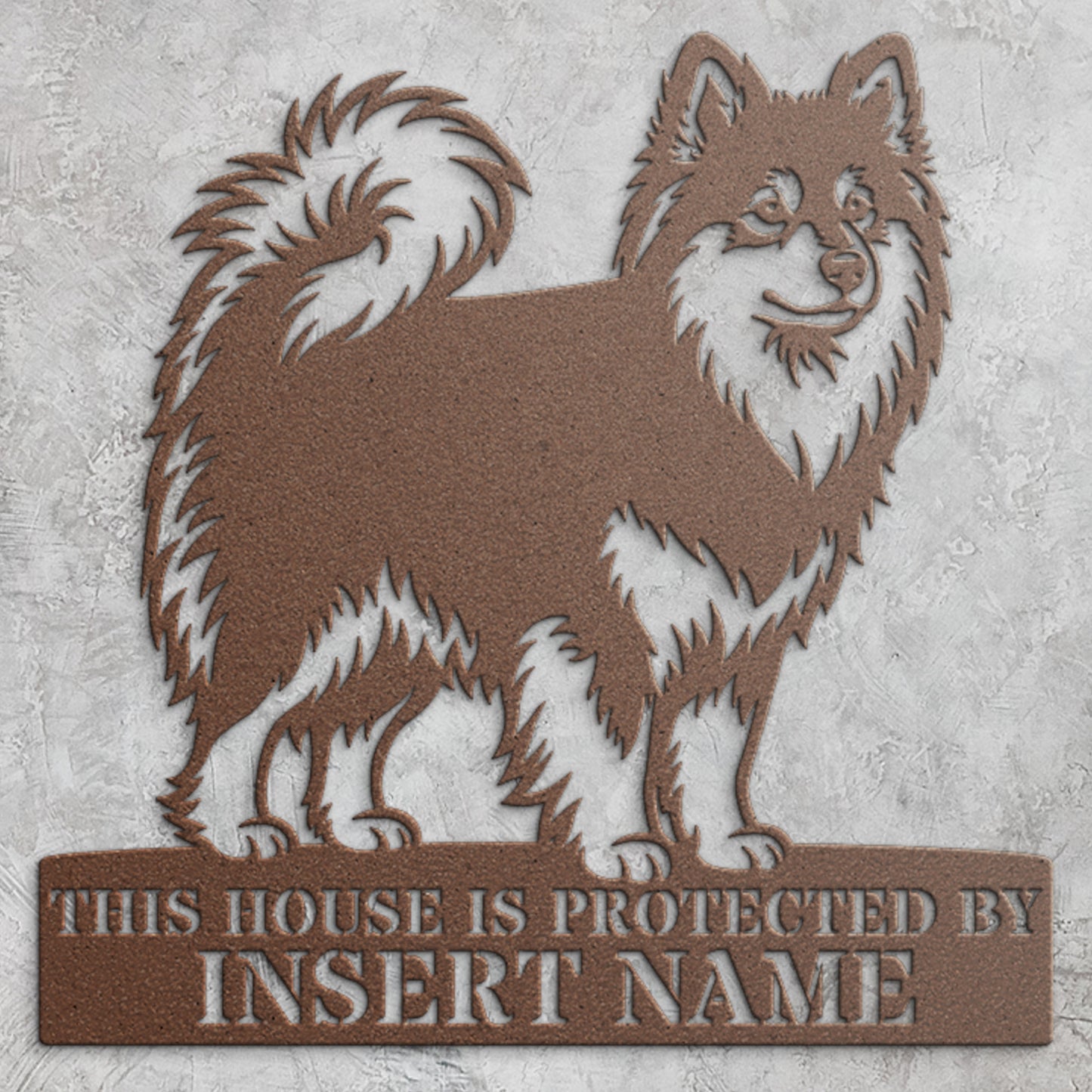 Personalized Finnish Lapphund Guard Metal Sign. Custom Dog Name Wall Decor