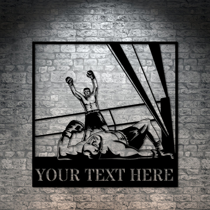 Personalized Boxing Knockout Name Metal Sign – Coolcin