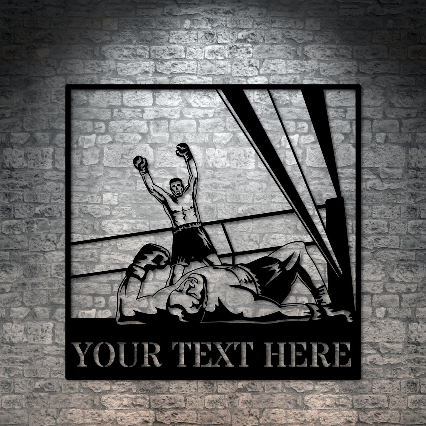 Personalized Boxing Knockout Name Metal Sign – Coolcin