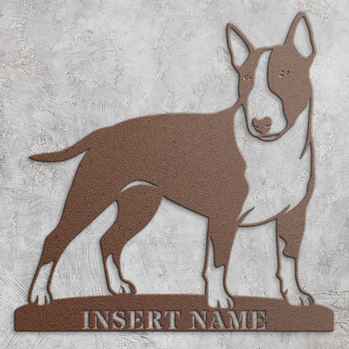 Personalized Bull Terrier Name Metal Sign. Custom Dog Owner Wall Decor Gift