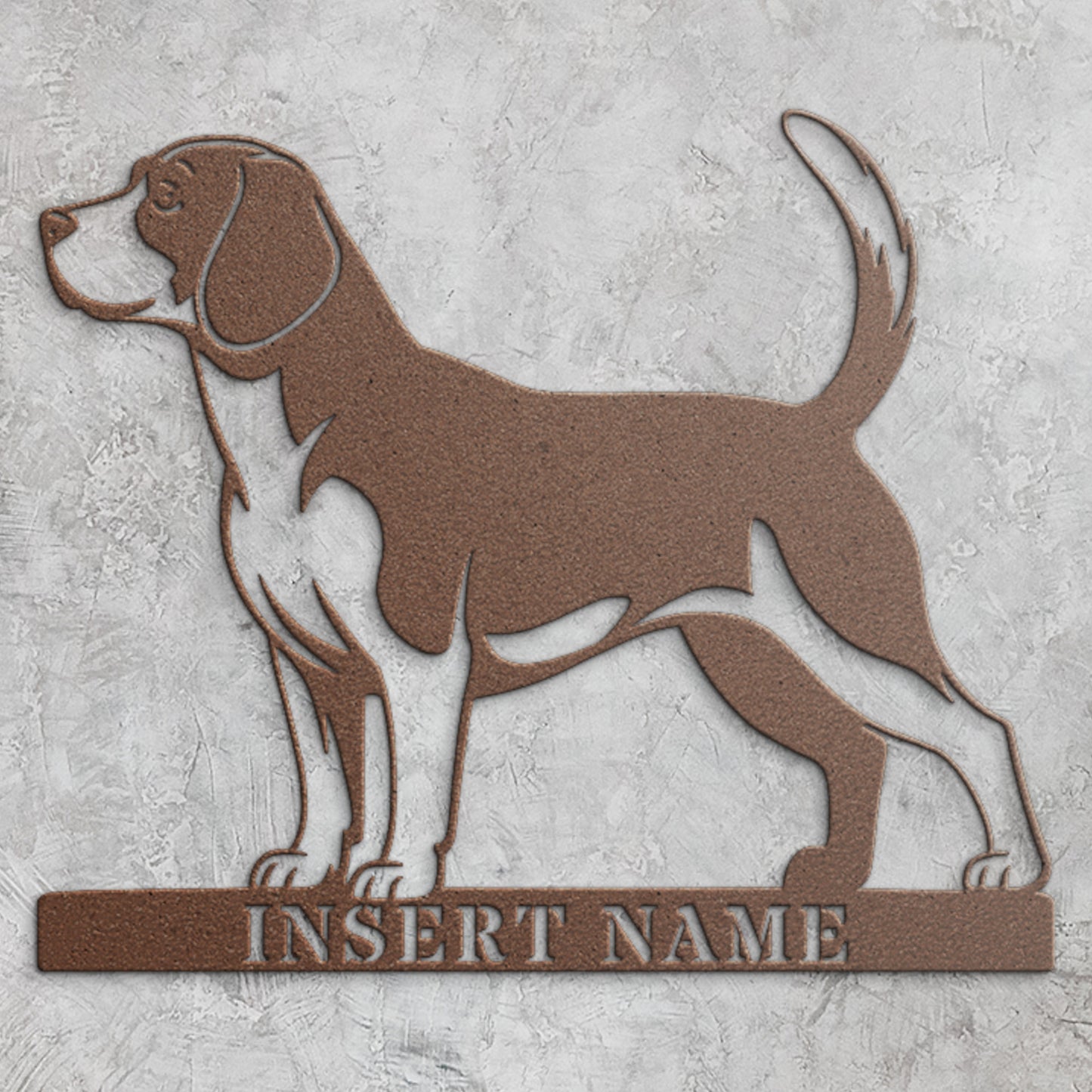 Personalized Beagle Metal Sign. Custom Dog Owner Wall Decor Gift