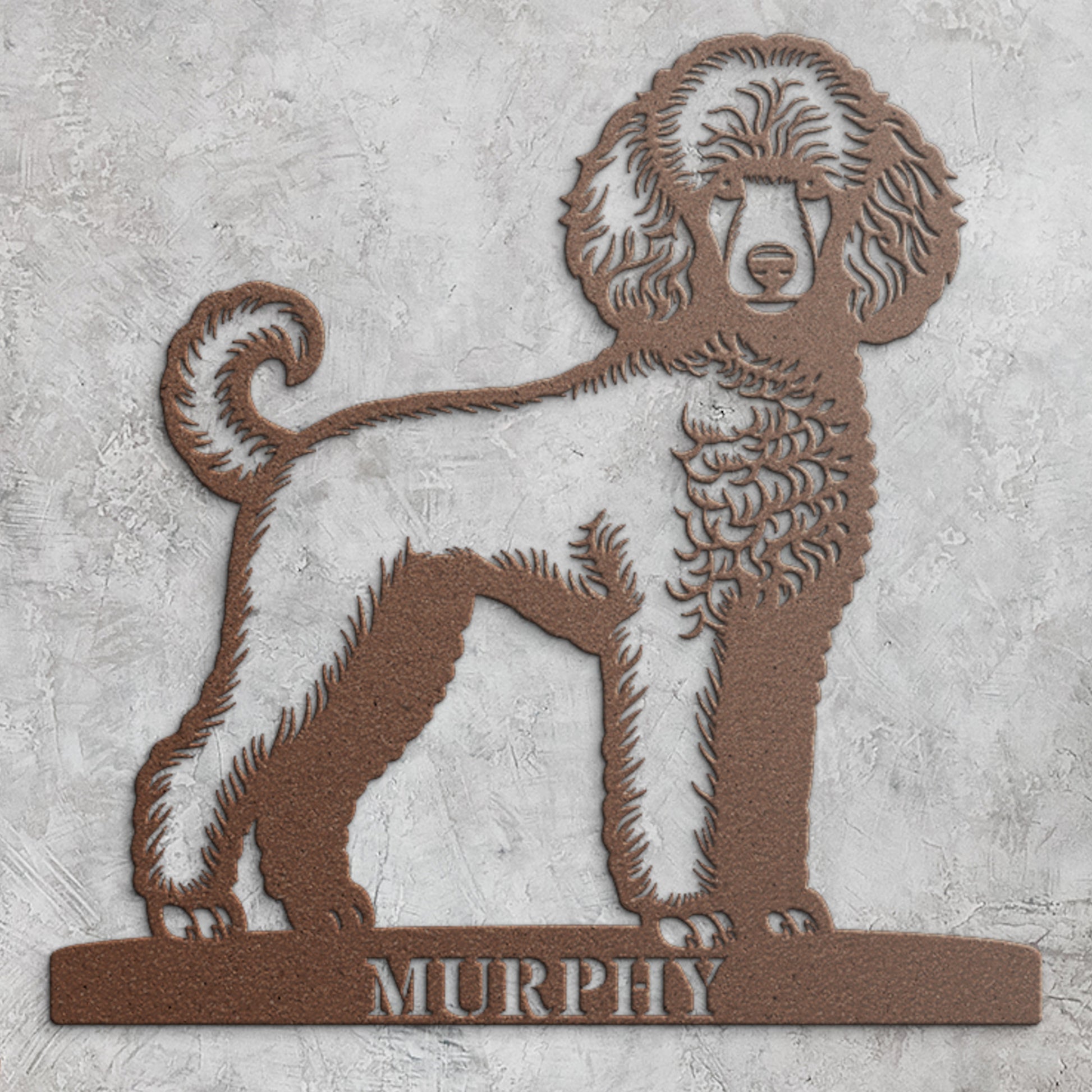 Personalized Poodle Dog Name Metal Sign. Custom Dog Owner Wall Decor Gift