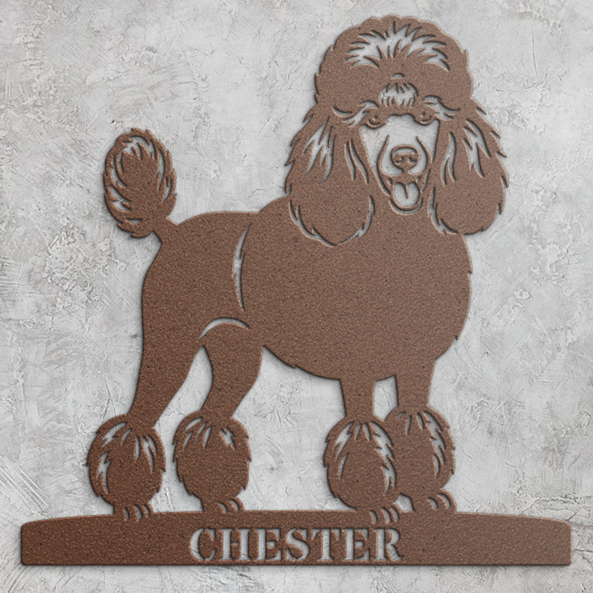 Poodle Personalized Name Metal Sign. Custom Dog Lover Wall Decor Gift