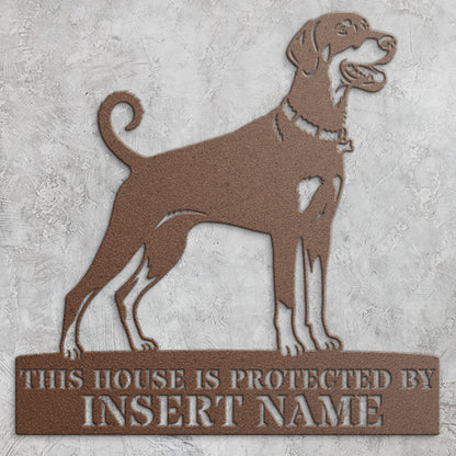 Dobermann Guard Dog Name Metal Sign. Custom Dog  Wall Decor