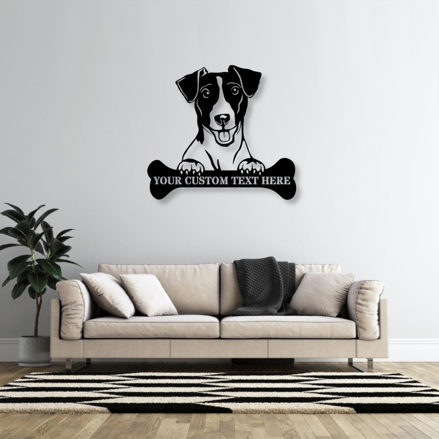 Personalized Jack Russell Terrier Name Metal Sign. Customizable Dog Owner Wall Decor Gift
