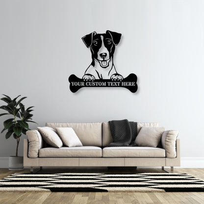 Personalized Jack Russell Terrier Name Metal Sign. Customizable Dog Owner Wall Decor Gift