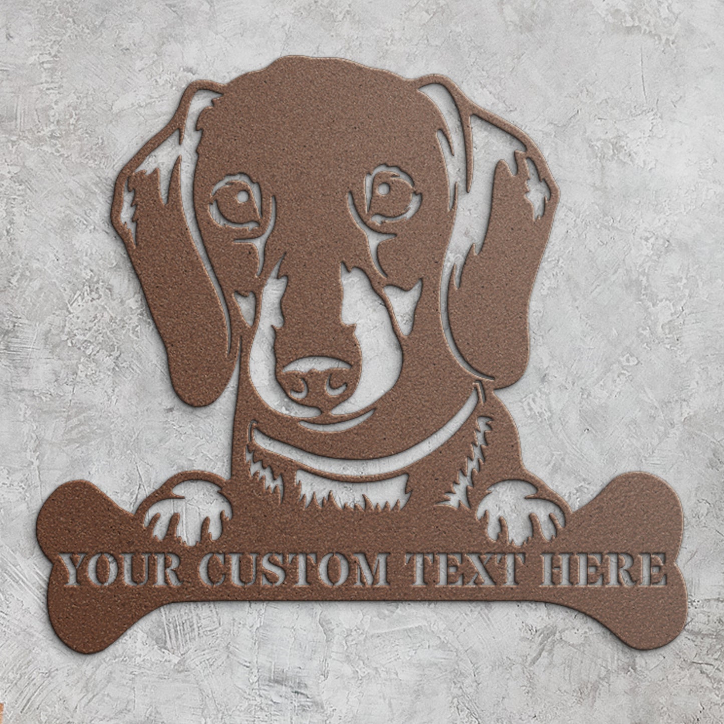 Personalized Dachshund Name Metal Sign. Custom Dog Lover Wall Decor