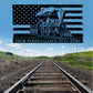 Railroad Personalized Name Metal Sign Gift. Railway Metal Wall Art Monogram. Custom Locomotive Name Steel Sign. US Steamtrain Operator Gift