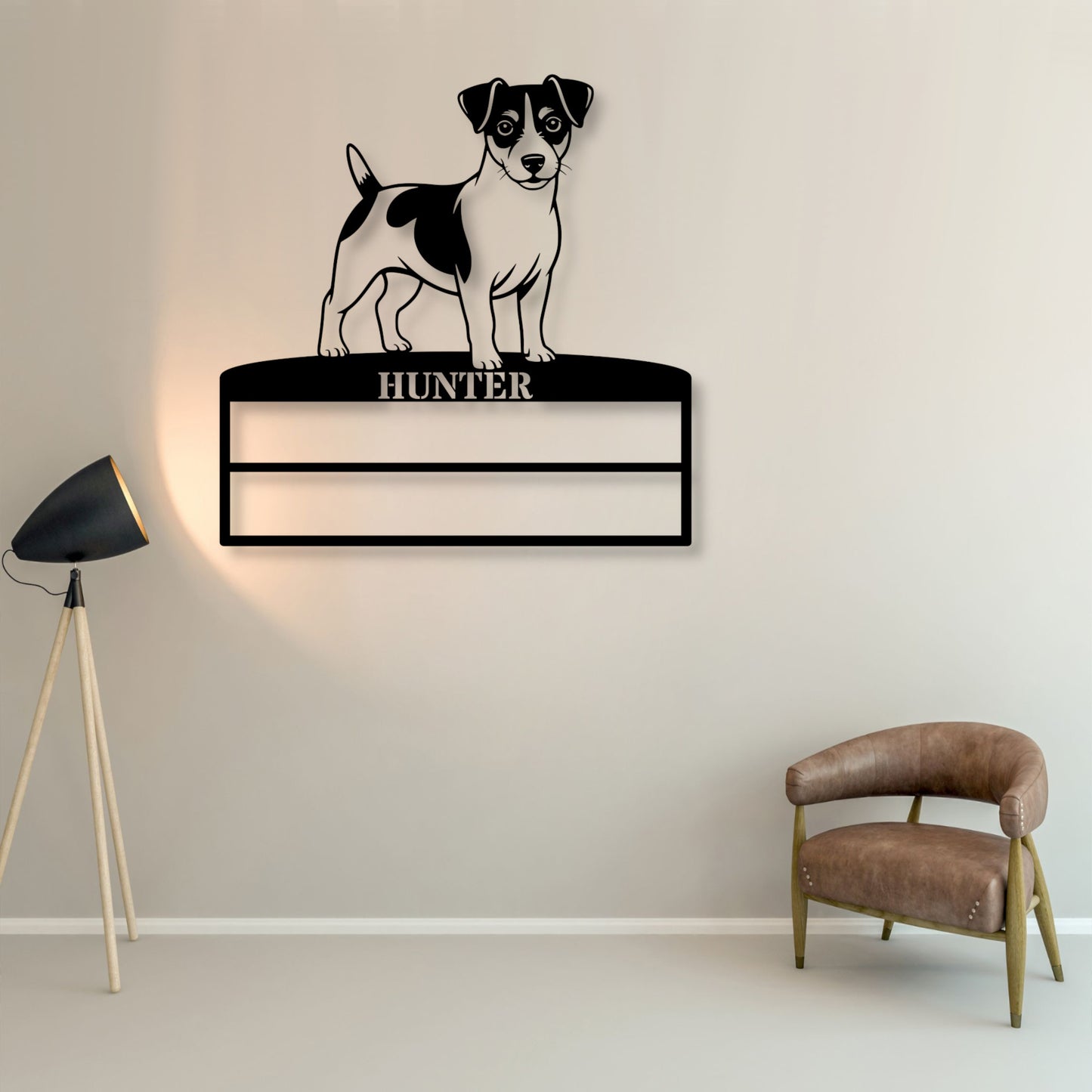 12 Inch Personalized Jack Russel Terrier Ribbon Display Metal Sign. Custom Dog Champion Wall Decor Gift