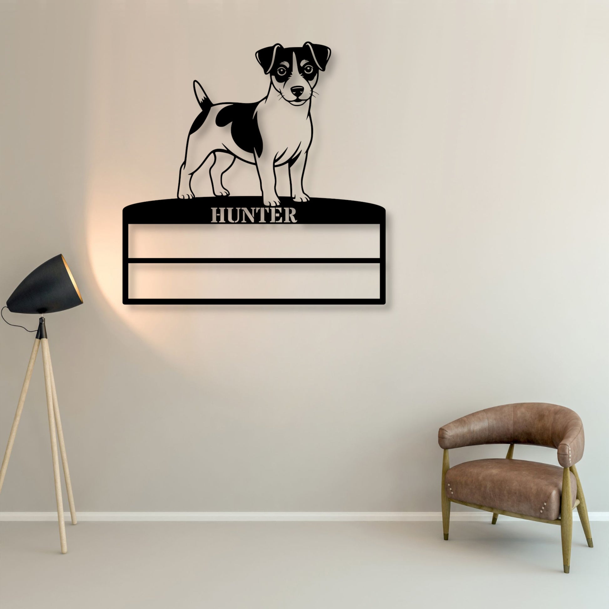 12 Inch Personalized Jack Russel Terrier Ribbon Display Metal Sign. Custom Dog Champion Wall Decor Gift