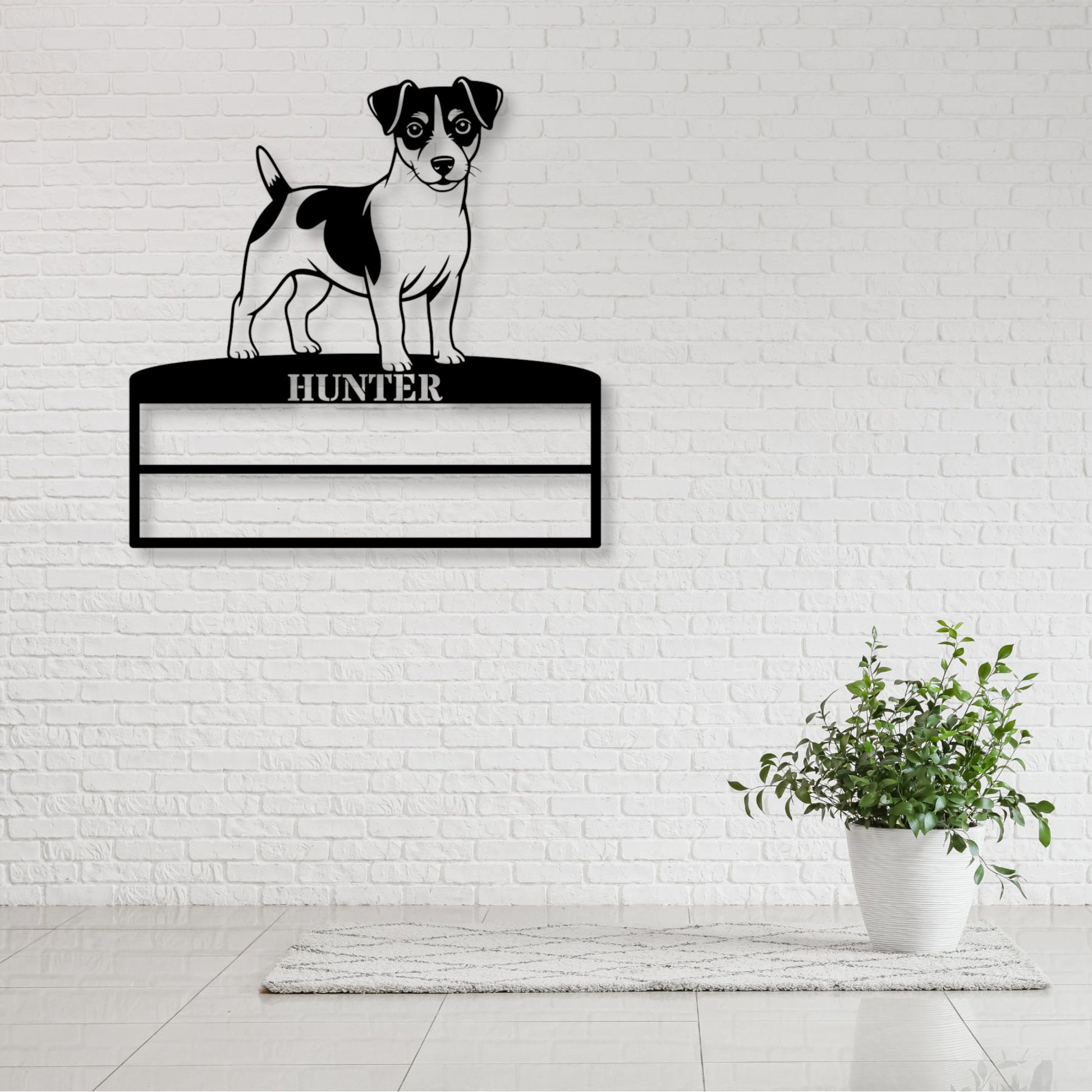 14 Inch Personalized Jack Russel Terrier Ribbon Display Metal Sign. Custom Dog Champion Wall Decor Gift