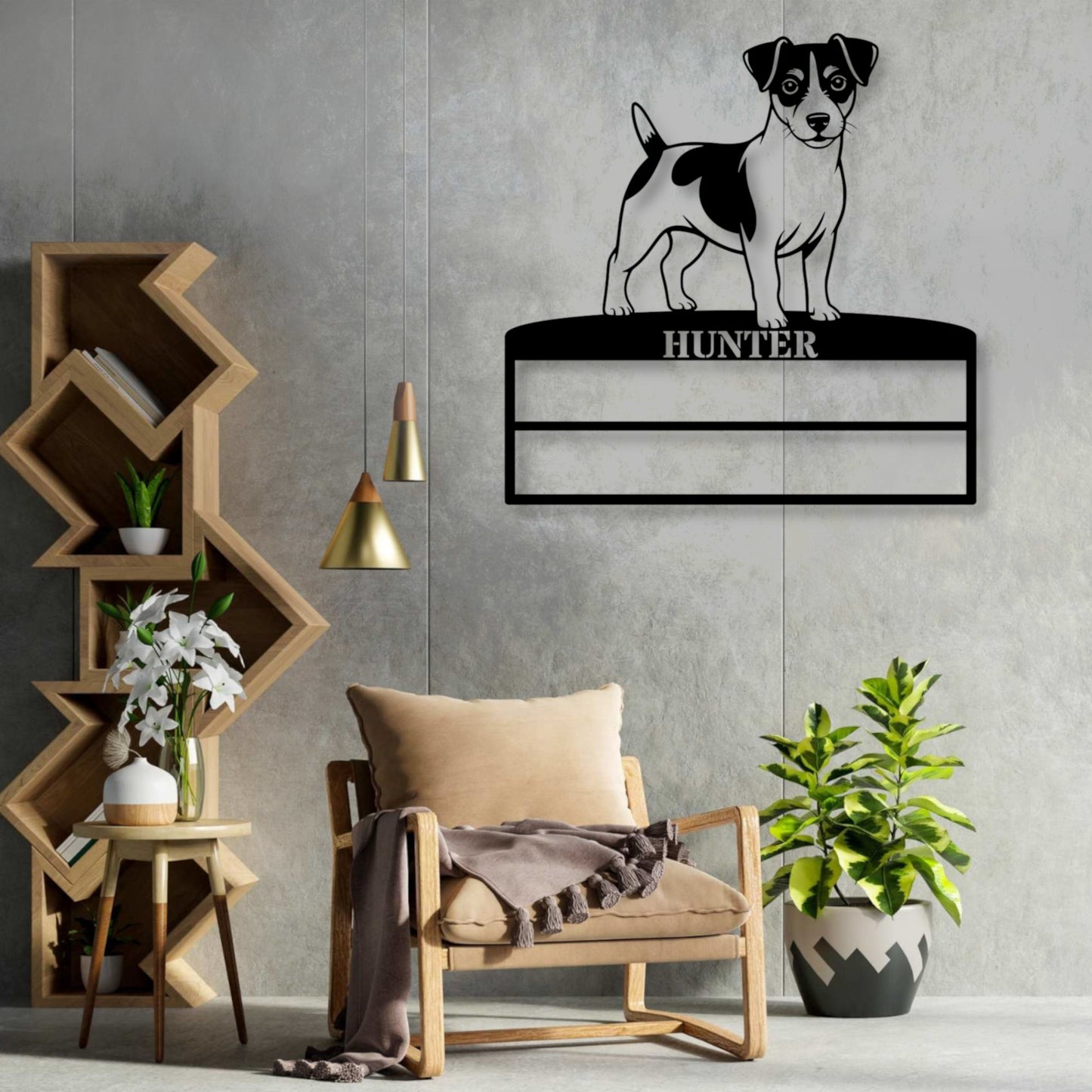 18 Inch Personalized Jack Russel Terrier Ribbon Display Metal Sign. Custom Dog Champion Wall Decor Gift