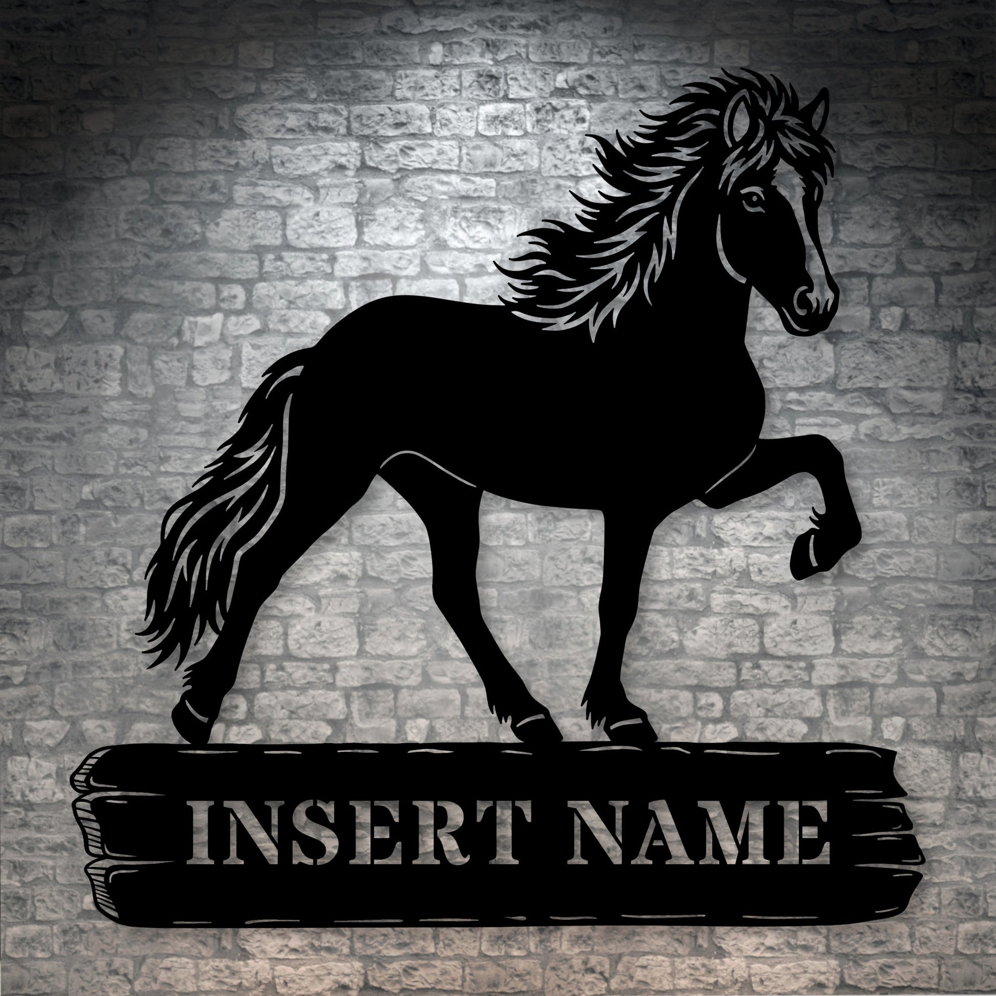 Custom Icelandic Horsename Metal Sign. Personalized Horsebarn Wall Decor Gift