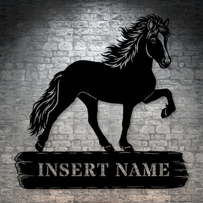 Custom Icelandic Horsename Metal Sign. Personalized Horsebarn Wall Decor Gift