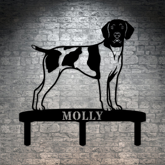 Personalized German Shorthaired Pointer Garden Metal Sign With Stakes