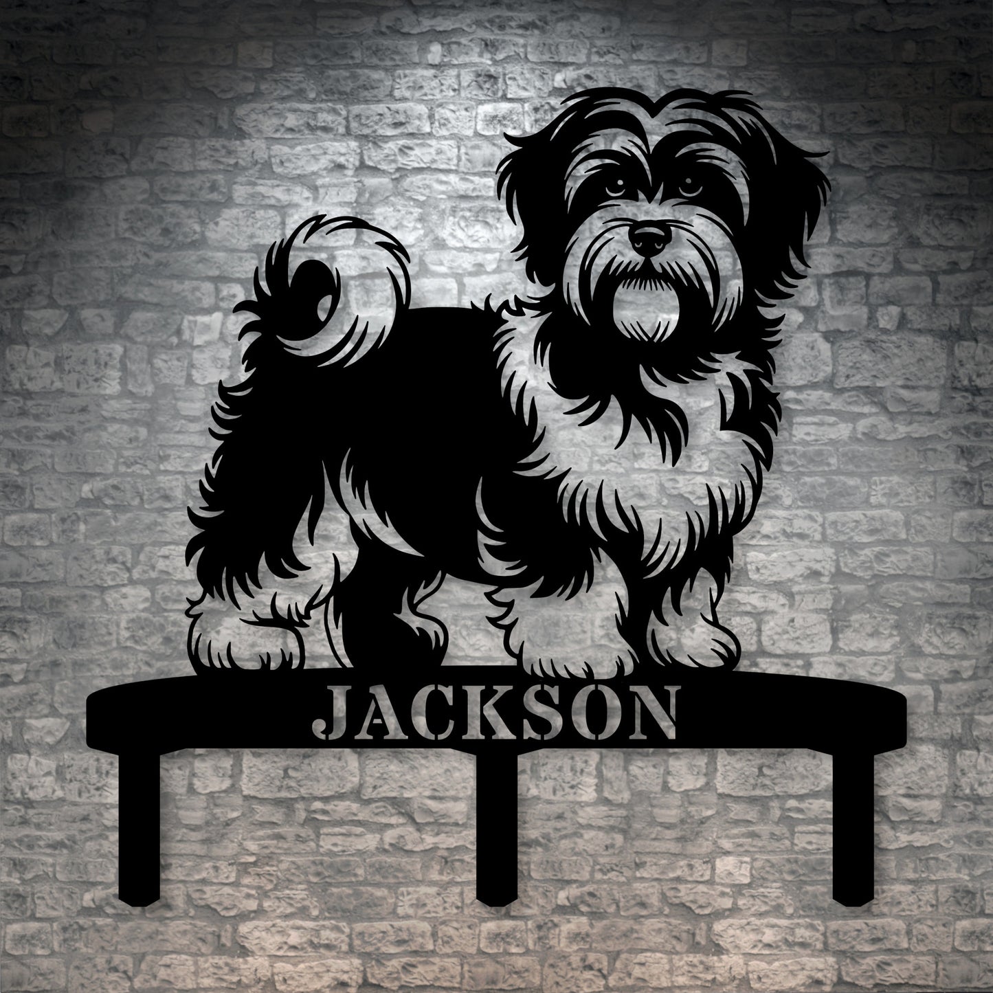 Personalized Havanese Garden Metal Sign With Stakes. Custom Dog Lover Name Gift