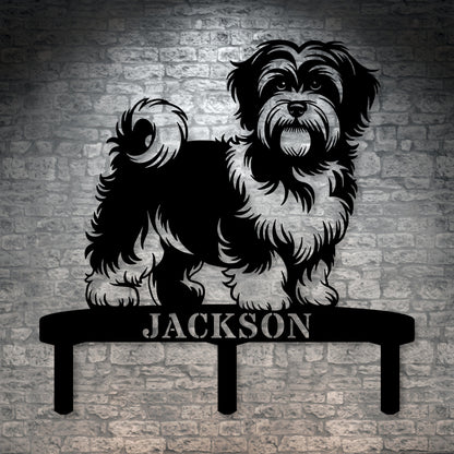 Personalized Havanese Garden Metal Sign With Stakes. Custom Dog Lover Name Gift