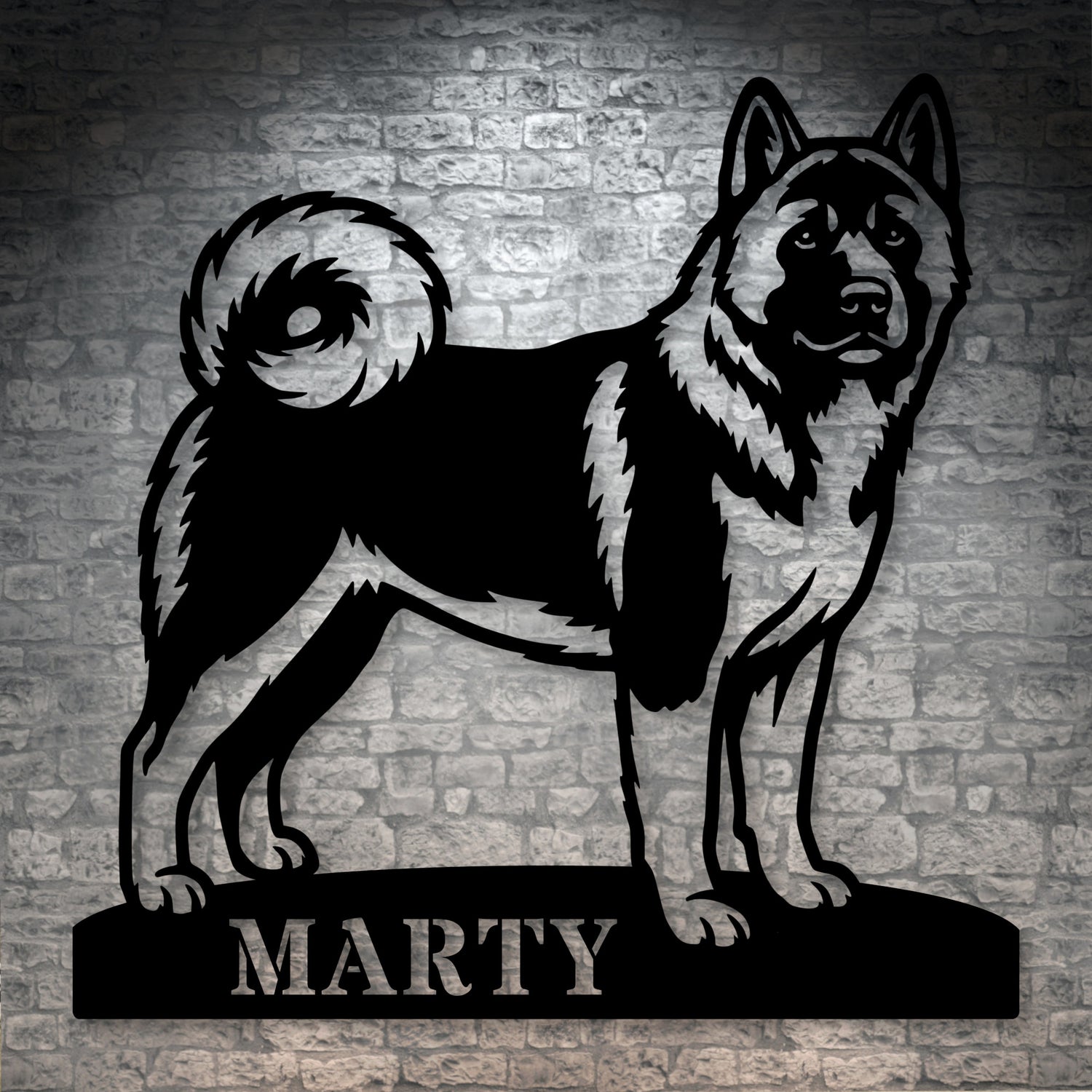 Personalized American Akita Metal Sign. Custom Dog Owner Wall Decor Gift