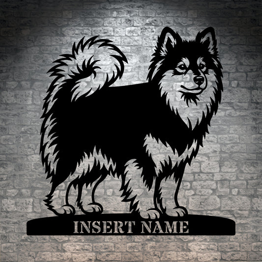 Personalized Finnish Lapphund Name Metal Sign. Custom Dog Owner Wall Decor Gift