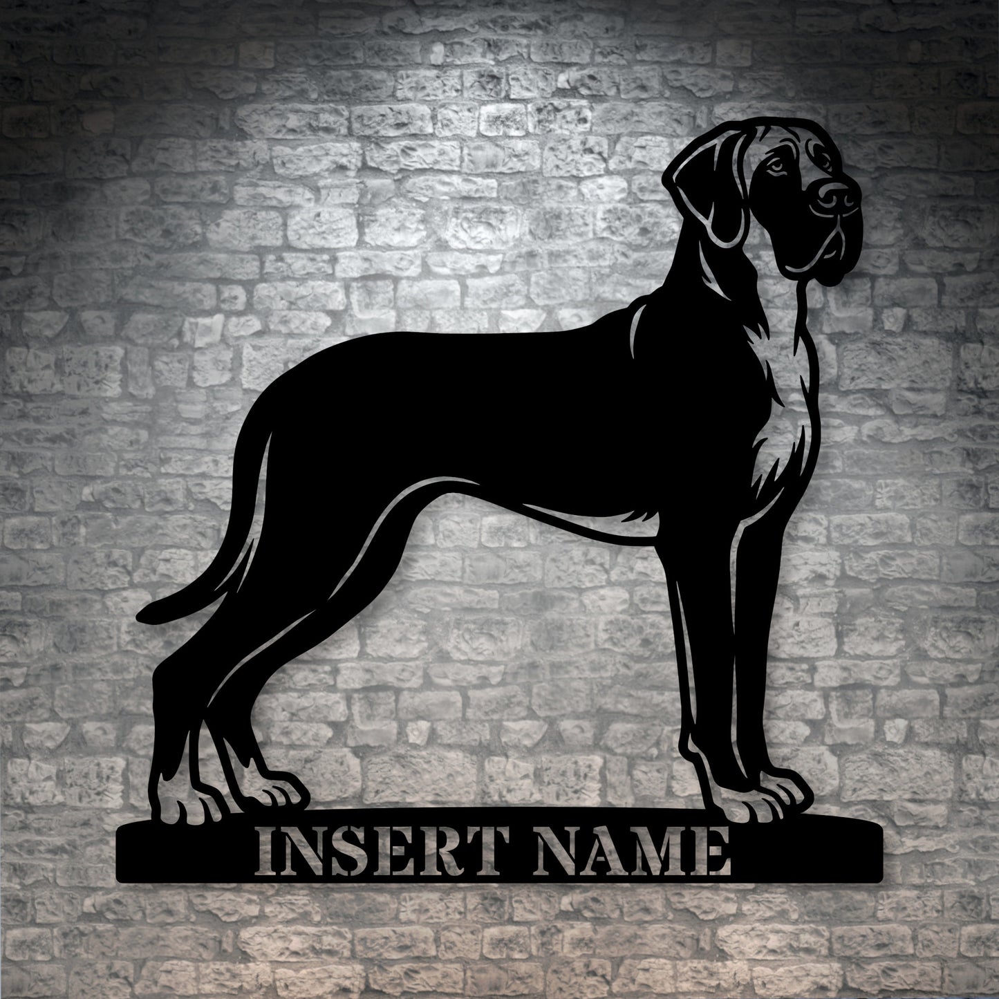 Bullmastiff Name Metal Sign. Custom Dog Owner Wall Decor Gift