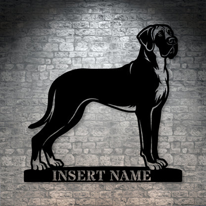 Bullmastiff Name Metal Sign. Custom Dog Owner Wall Decor Gift