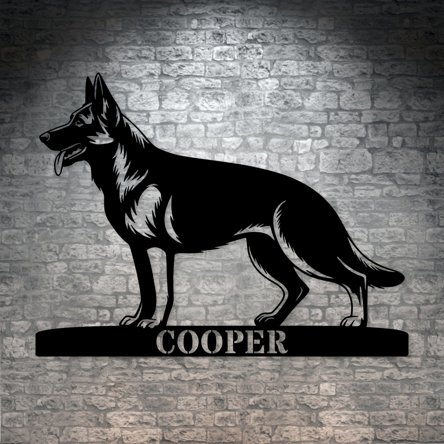 Personalized German Shepherd Name Metal Sign Gift. Custom Dog Owner Wall Decor Display