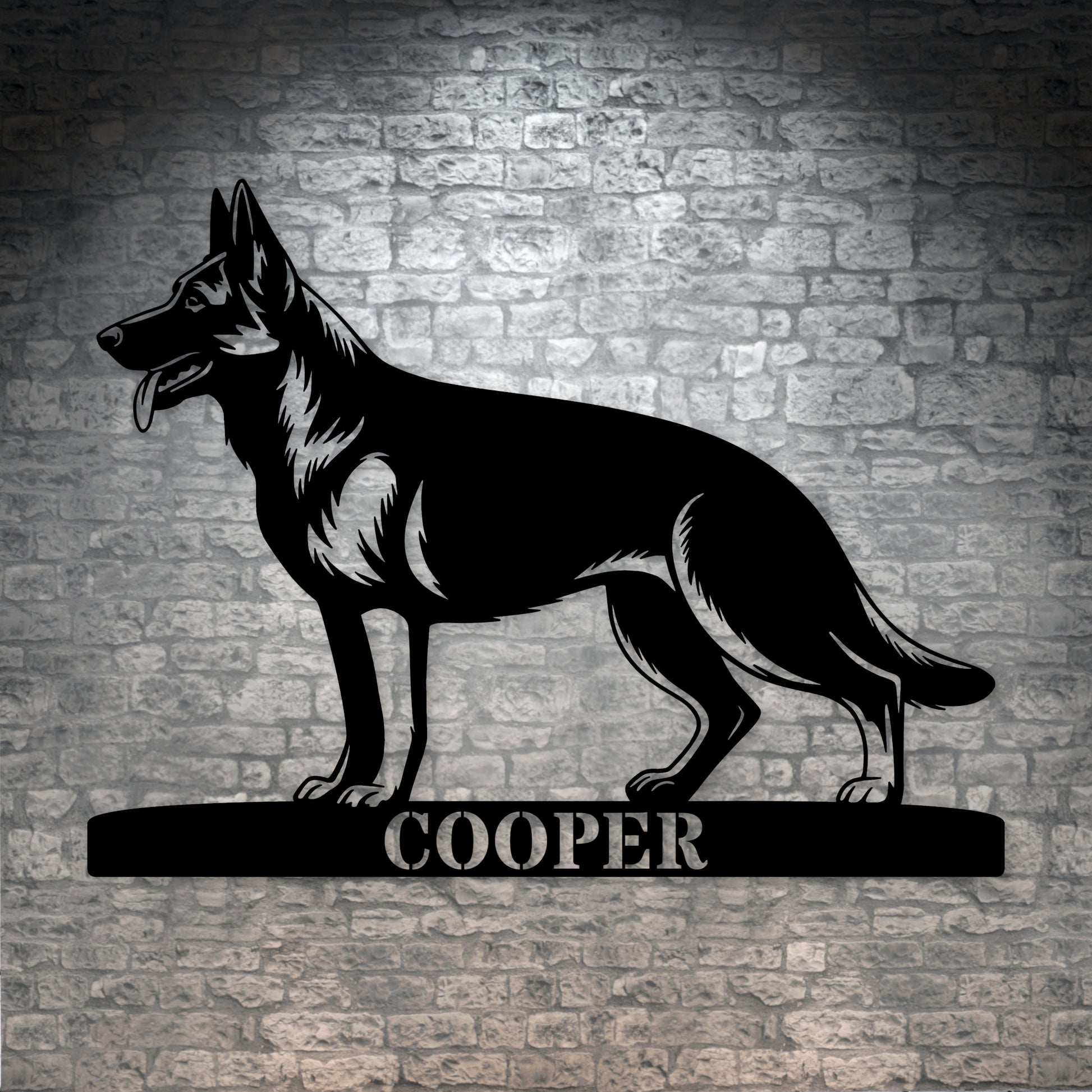Personalized German Shepherd Name Metal Sign Gift. Custom Dog Owner Wall Decor Display
