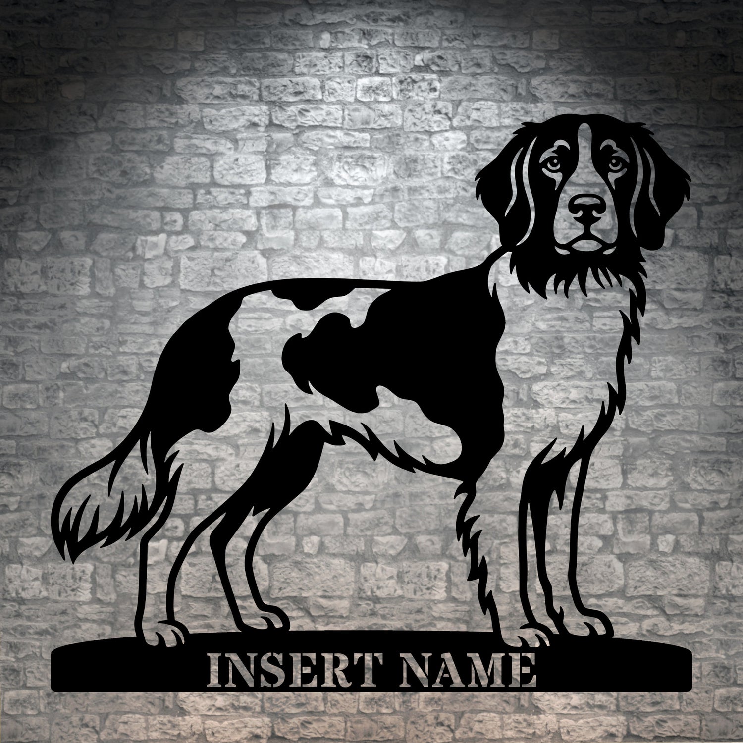 Personalized Small Munsterlander Name Metal Sign. Custom Dog Owner Wall Decor Gift (Kopi)