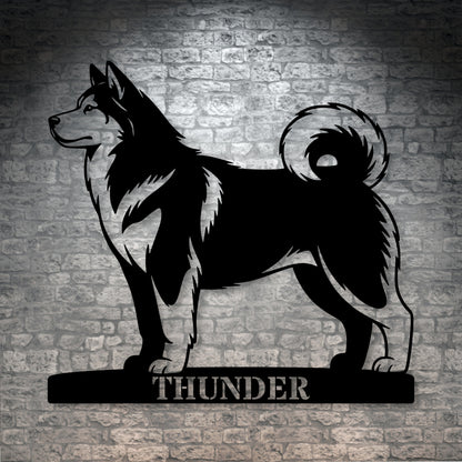 Personalized Alaskan Malamute Metal Sign. Custom Dog Owner Wall Decor Gift