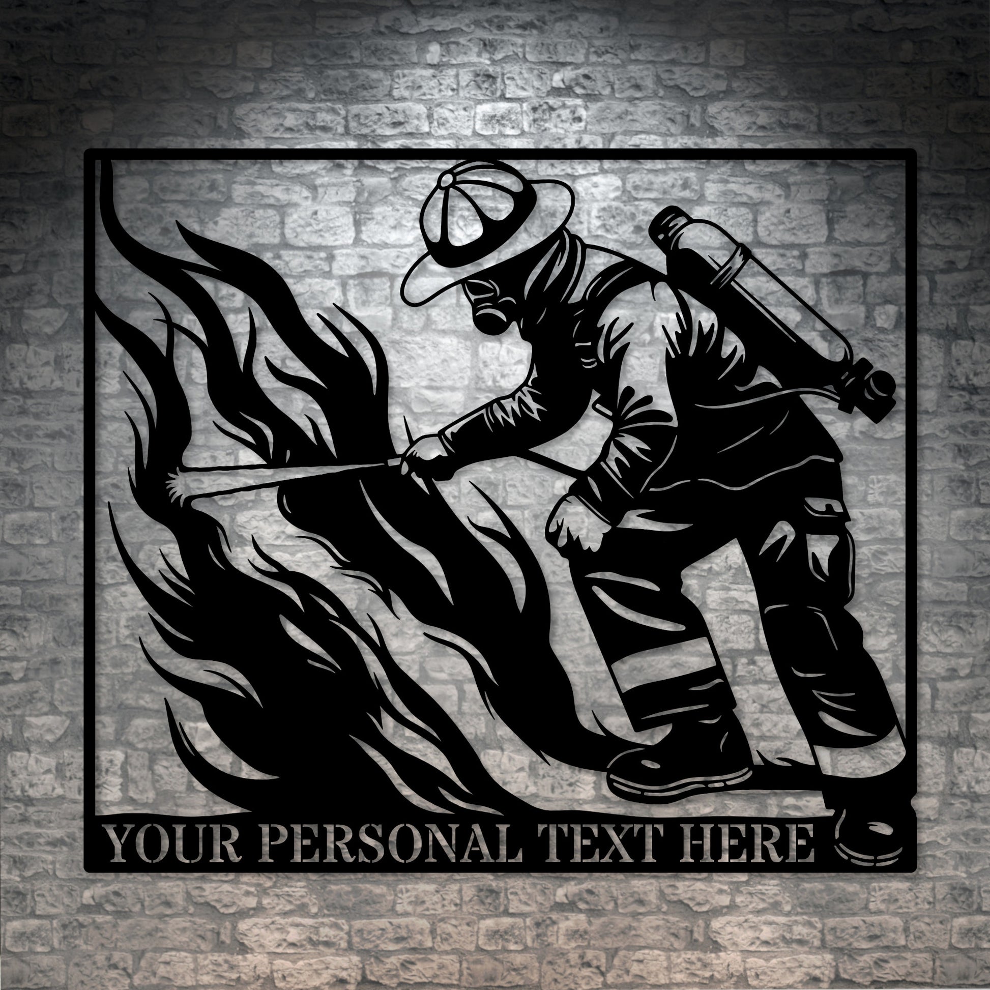 Personalized Firefighter Worker Metal Sign. Custom First Responder Wall Decor Gift. Fire Station Decoration. Fireman Wall Hanging Gifts