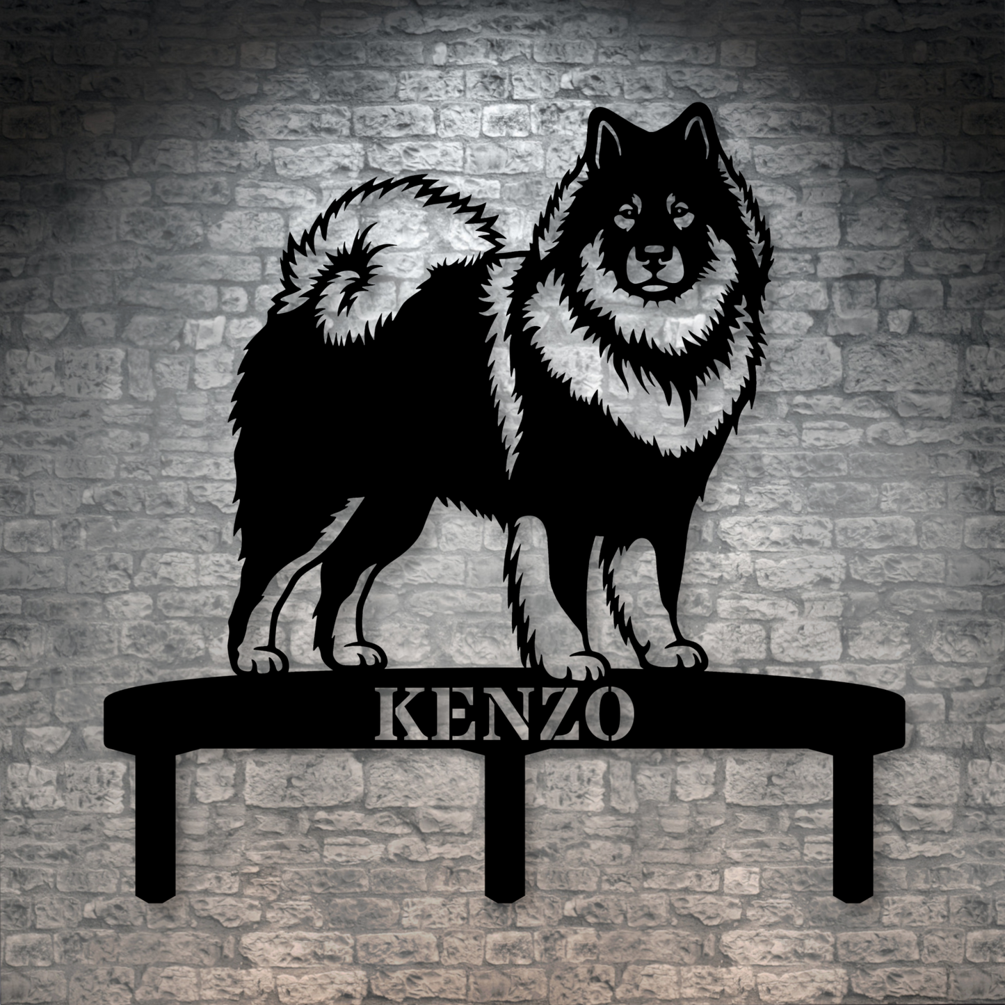 Personalized Eurasier Garden Metal Sign With Stakes. Custom Dog Lover Name Gift