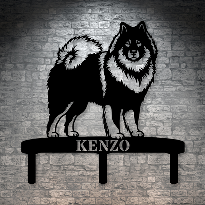 Personalized Eurasier Garden Metal Sign With Stakes. Custom Dog Lover Name Gift
