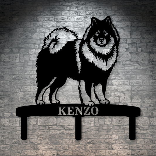 Personalized Eurasier Garden Metal Sign With Stakes. Custom Dog Lover Name Gift