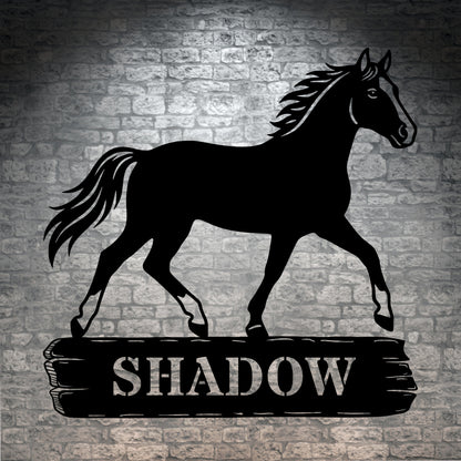Custom Danish Warmblood Horse Metal Sign With Name. Personalized Horsebarn Wall Decor Gift
