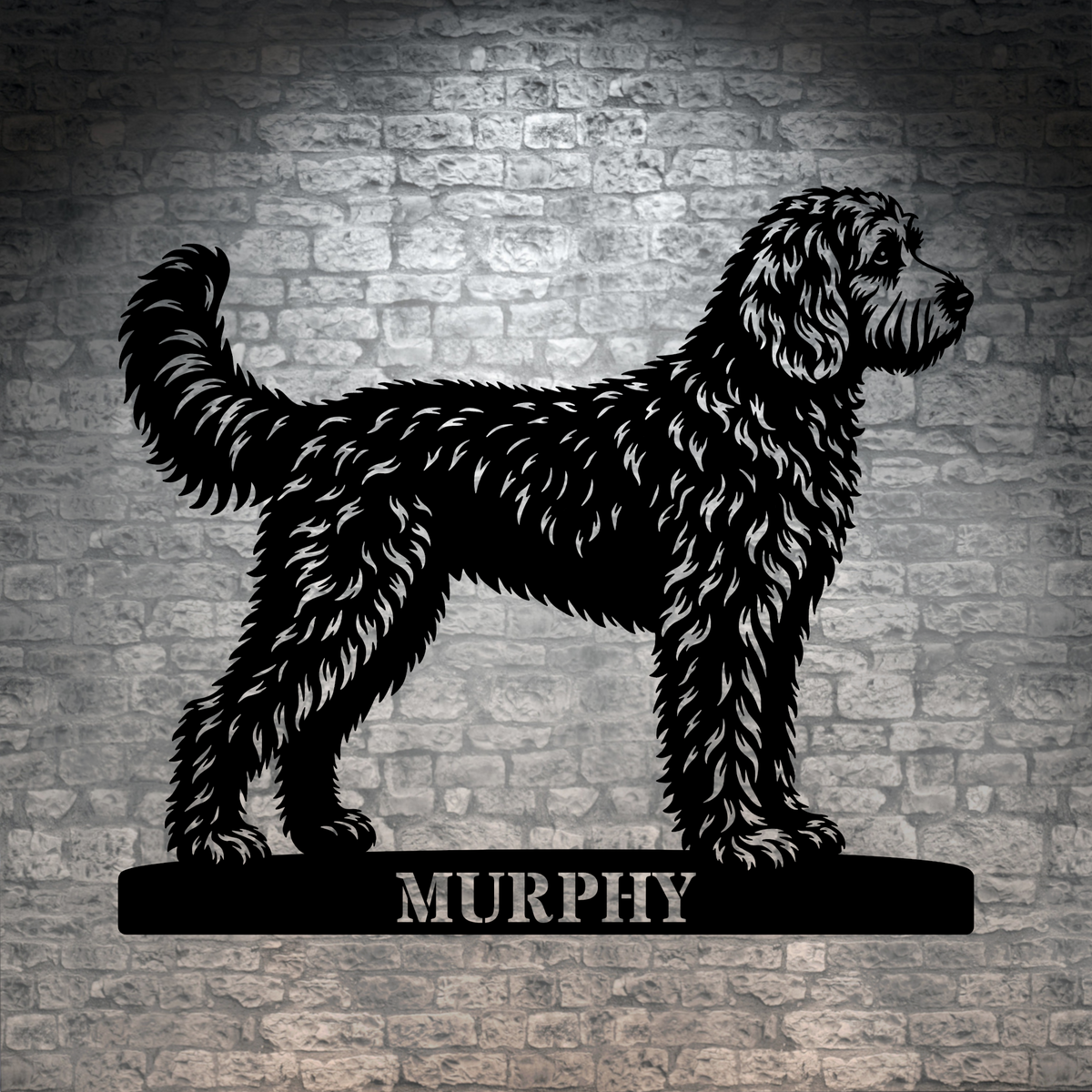 Personalized Doodle Name Metal Sign. Custom Dog Owner Wall Decor Gift