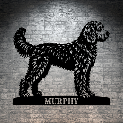 Personalized Doodle Name Metal Sign. Custom Dog Owner Wall Decor Gift