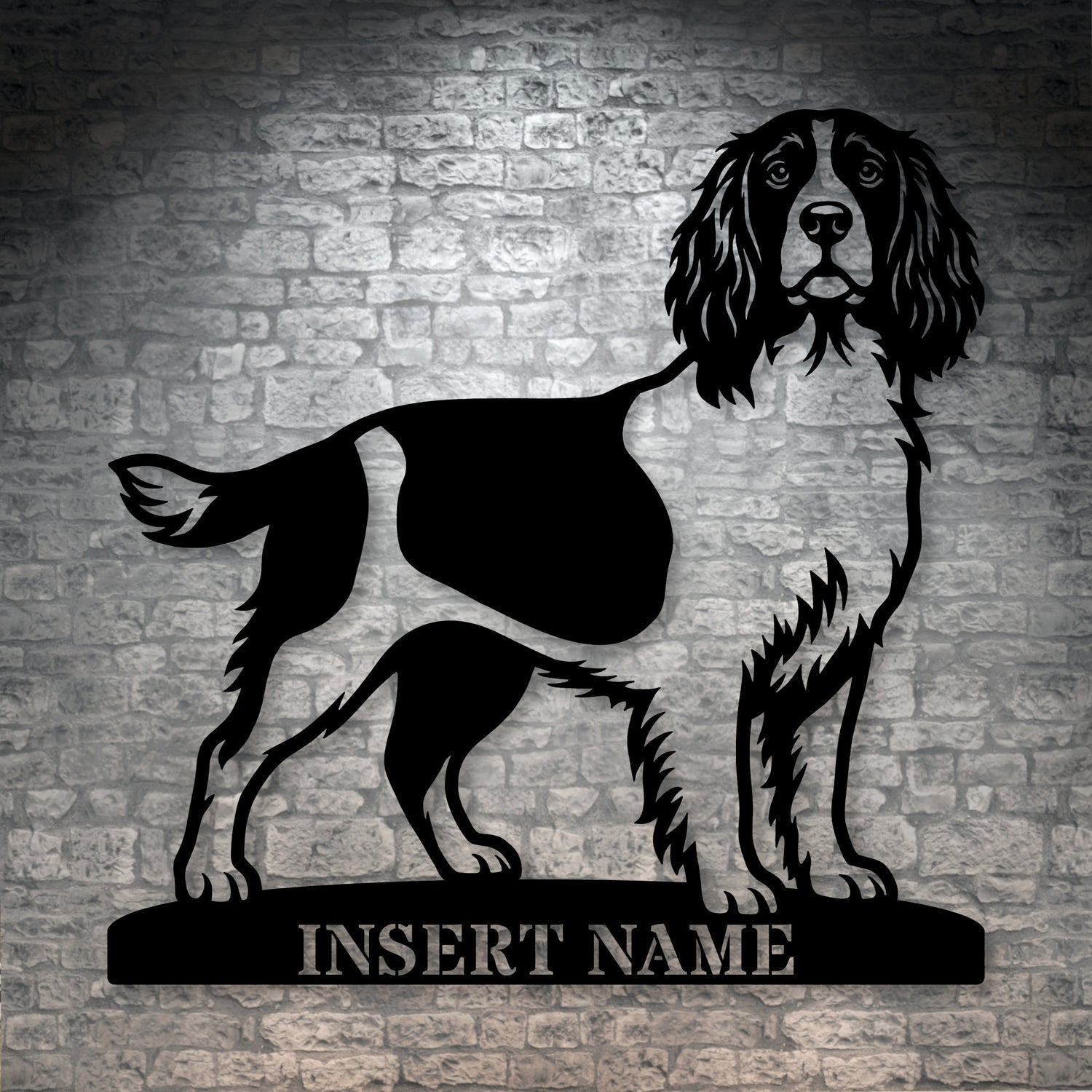 Personalized English Springer Spaniel Metal Sign. Custom Dog Owner Wall Decor Gift