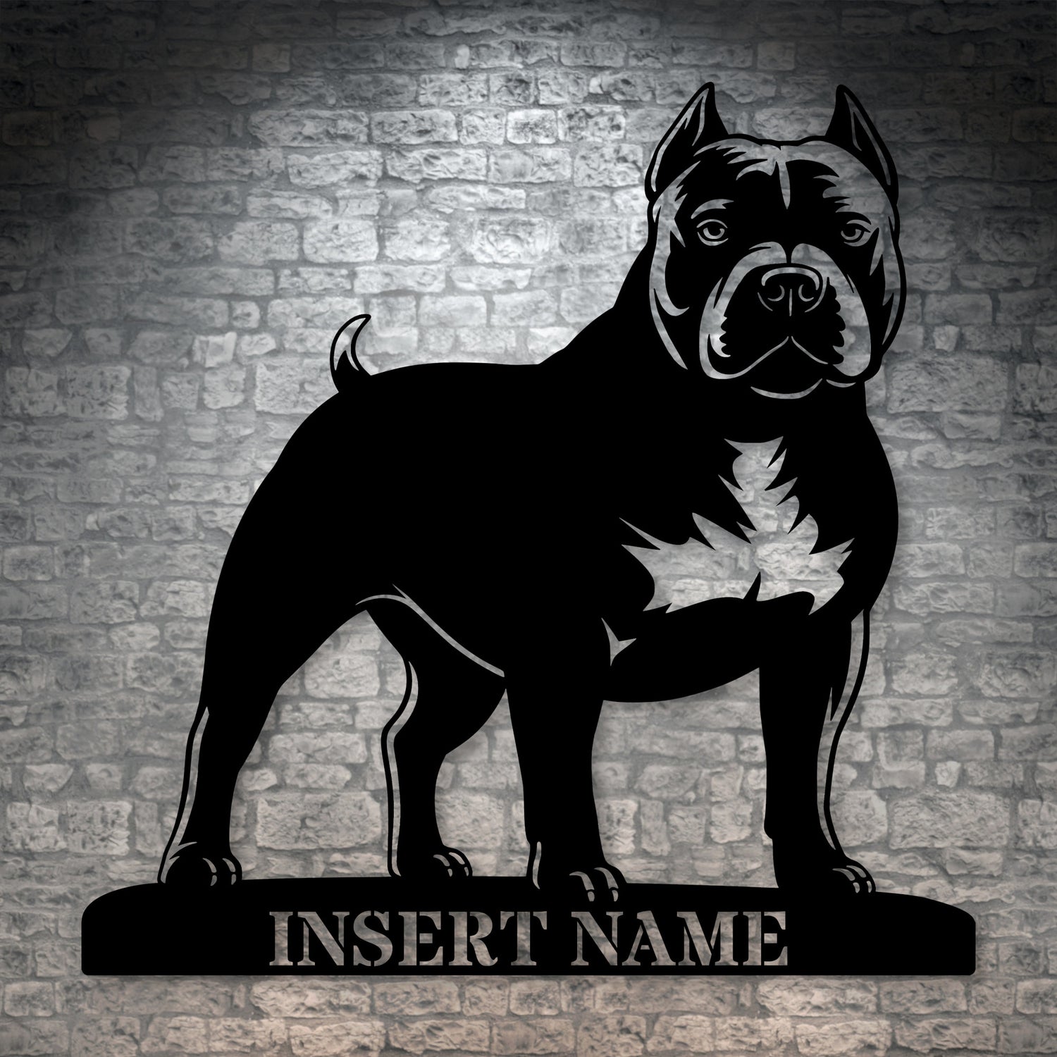 Personalized American Bully Name Metal Sign. Custom Dog Owner Wall Decor Gift