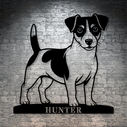 Personalized Jack Russell Terrier Name Metal Sign. Custom Dog Owner Wall Decor Gift